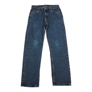 Magellan Regular Fit Straight Leg Jeans Mens Sz 30x30 Dark Wash Cotton Denim